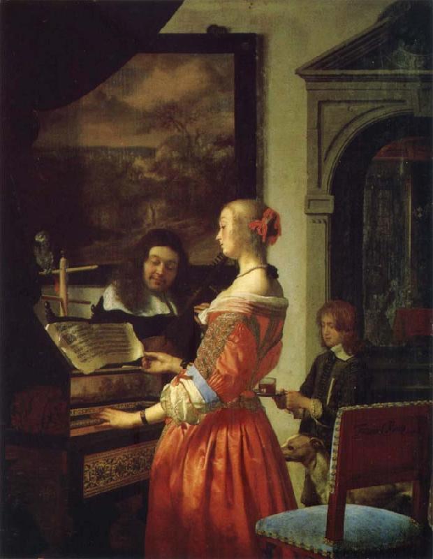 Frans van mieris the elder The Duet oil painting image